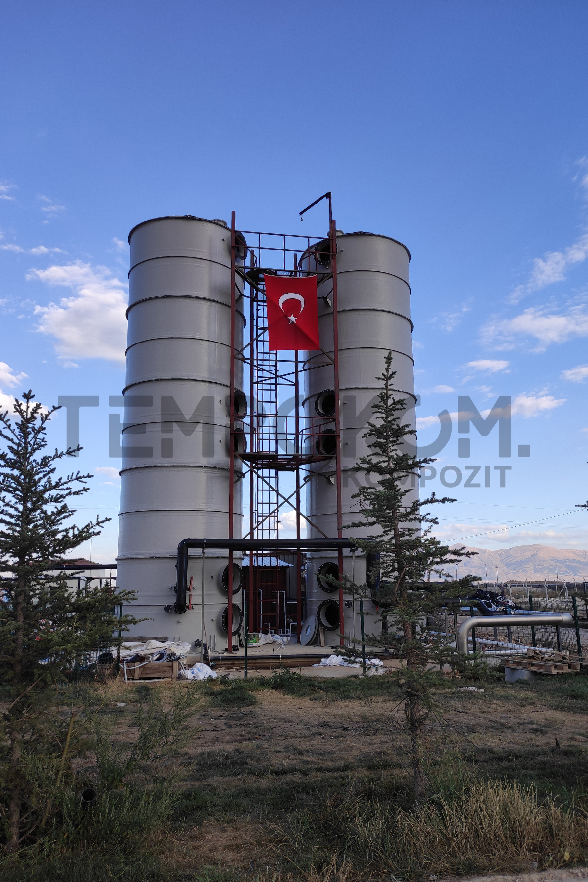 GFK-Entschwefelungstanks – Biogasanlage Afyon Energy