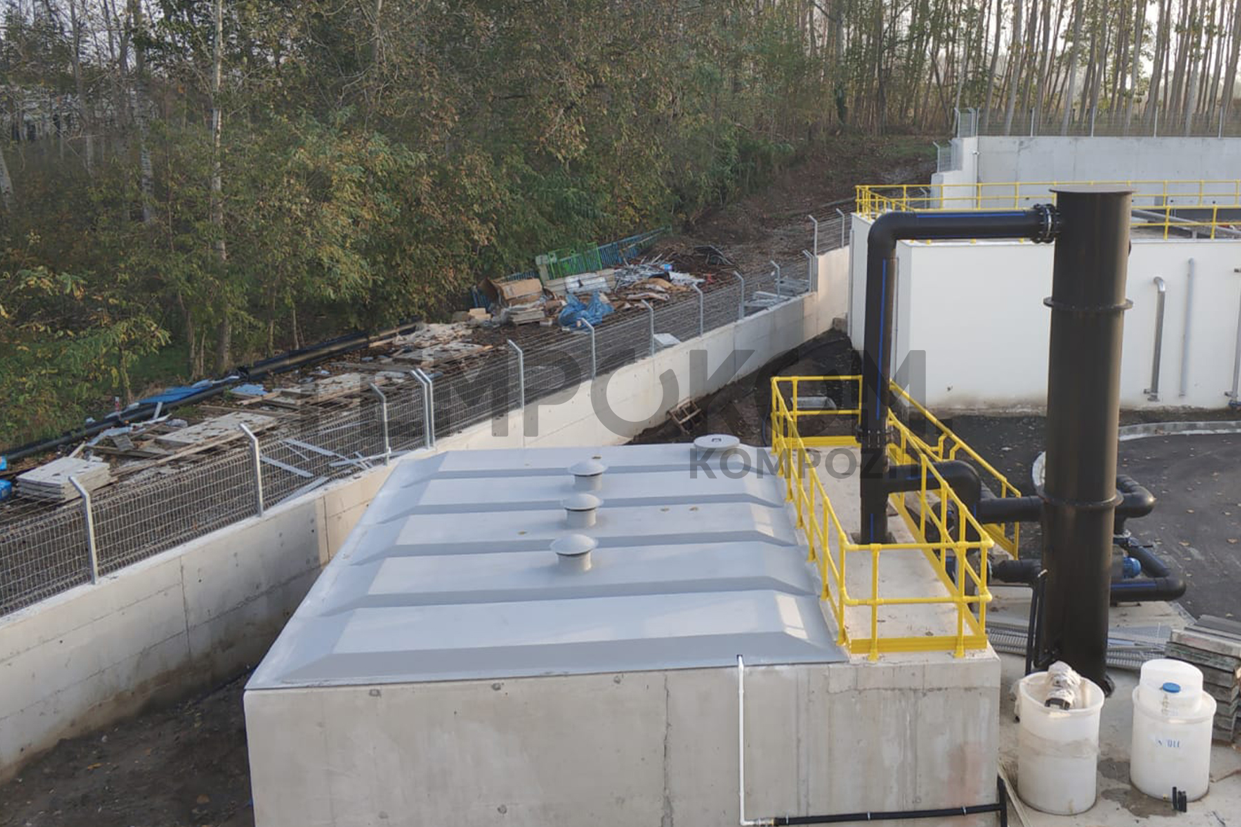 GFK-Geruchskontrollabdeckung – Biologische Kläranlage Samsun