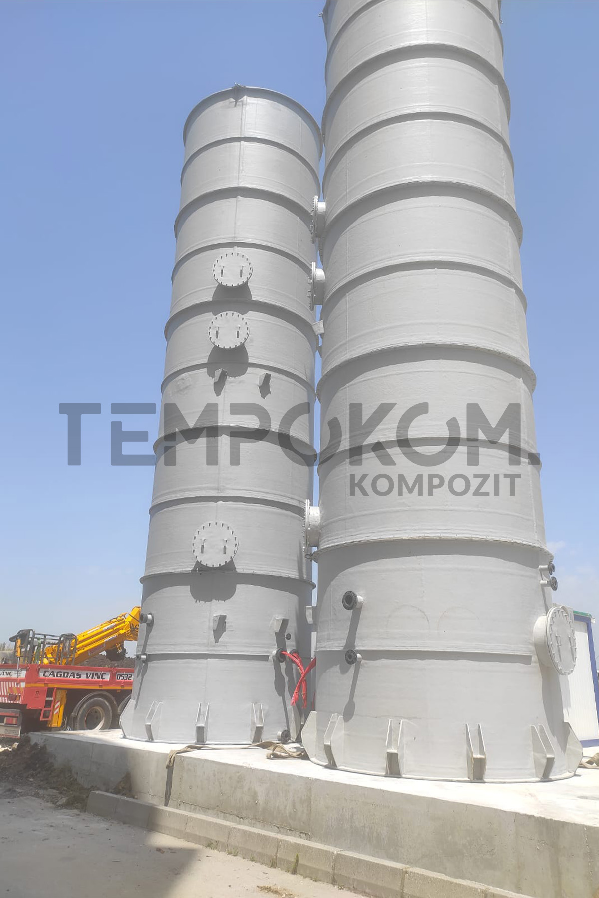 GRP Desulfurization Tanks – ASKİ Biological Wastewater Treatment Plant