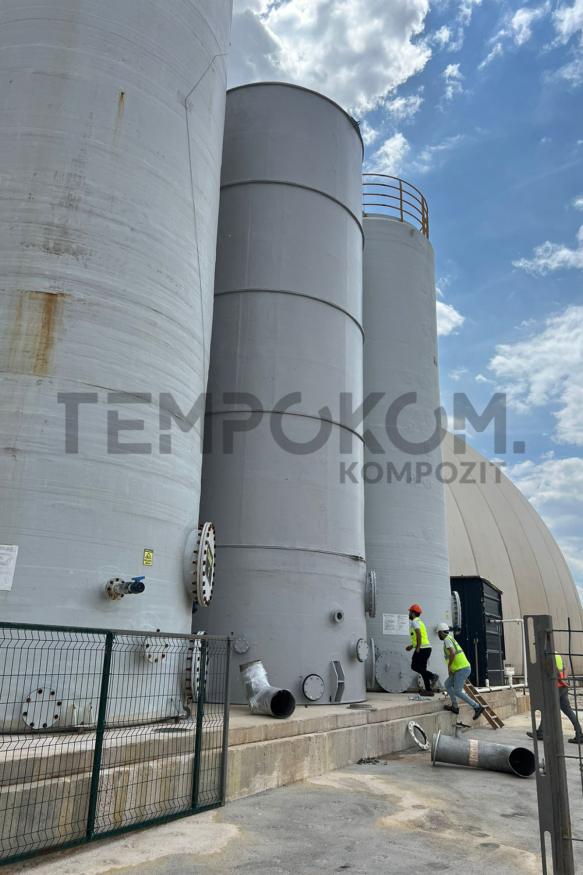 GRP Desulfurization Tanks – Eskişehir Integrated Solid Waste Treatment Facility