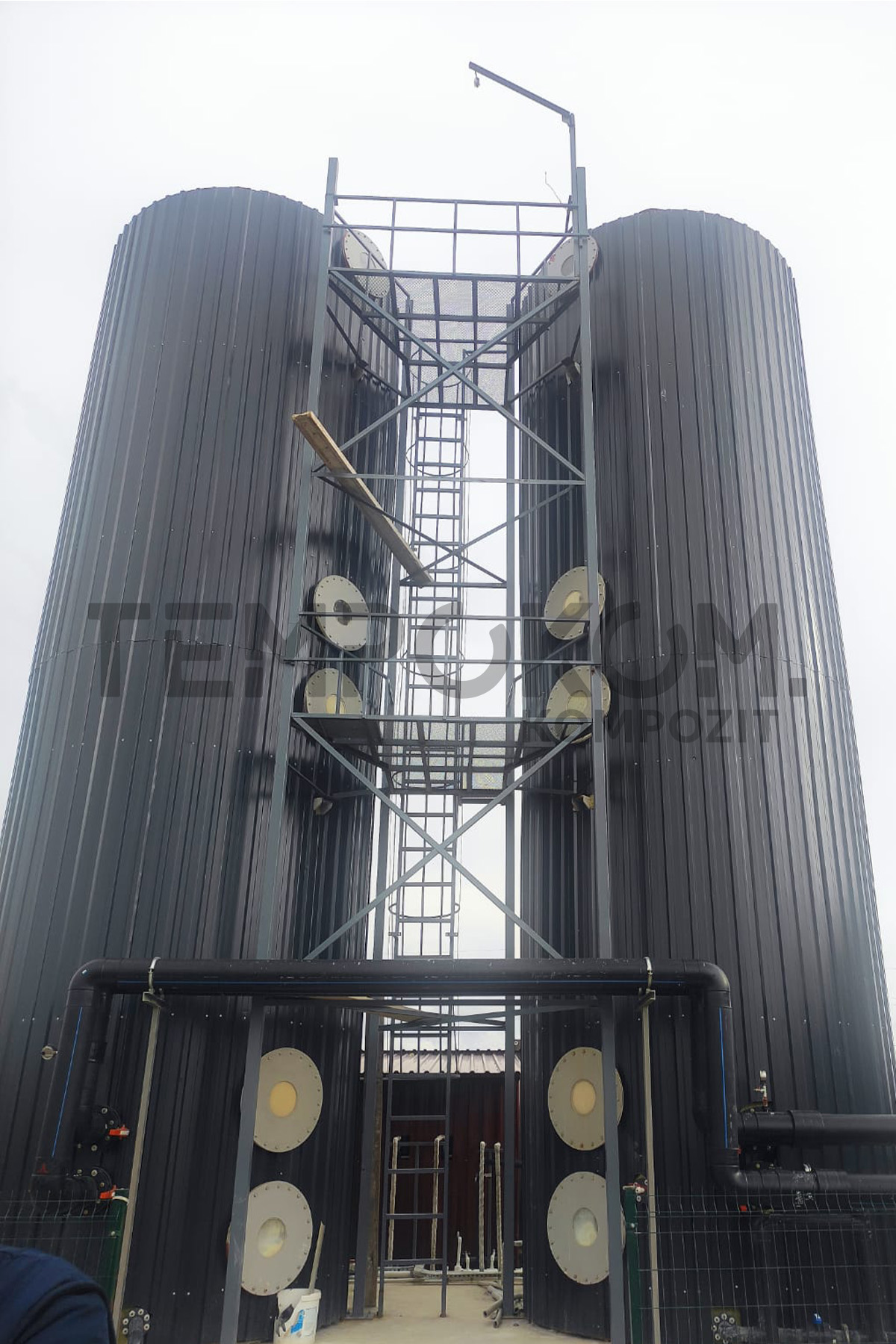 GRP Desulfurization Tanks – Afyon Energy Biogas Plant